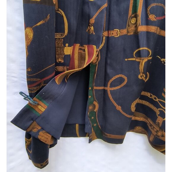 Pendleton Vintage Equestrian Print Rayon Skirt 20W Plus Size - Picture 4 of 8